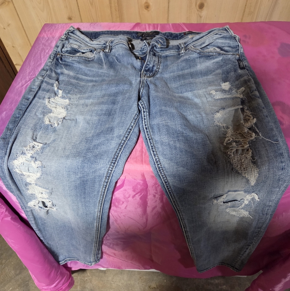Silver Jeans Light Blue Boyfriend Jeans
